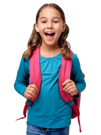 Scuola di inglese Discover English a Sanremo con studente felice di andare in aula