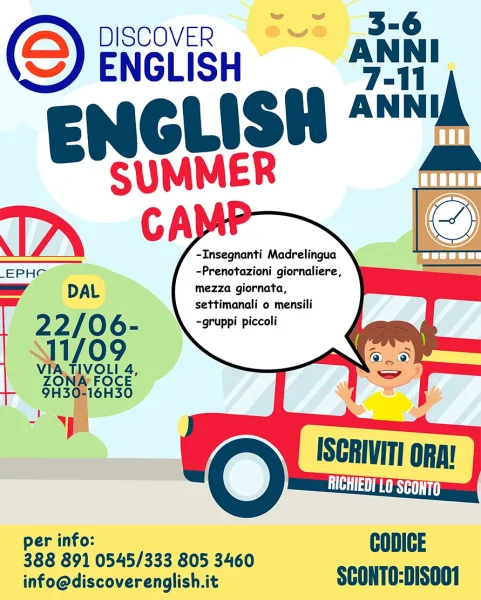 campo estivo inglese con insegnanti madrelingua